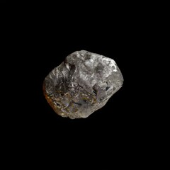 space asteroid. meteorite stone isolated on black background. Generative AI.