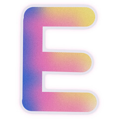 Gradient letter e