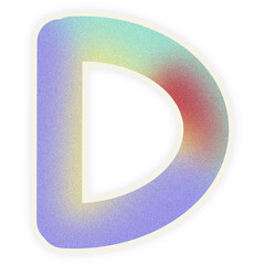Obraz premium Gradient letter d