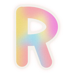 Gradient letter r