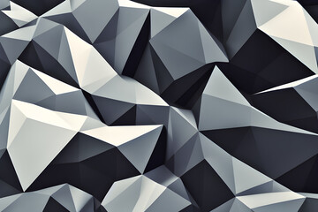 Fototapeta premium Grey Abstract Background Low Poly Style