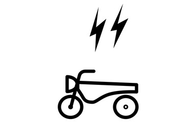 バイクが騒音を立てるイメージアイコン