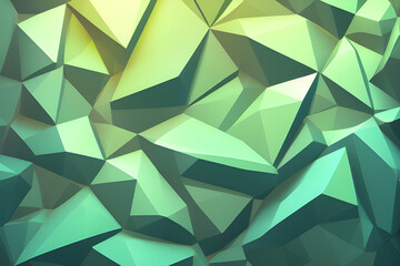 Green Abstract Background Low Poly Style