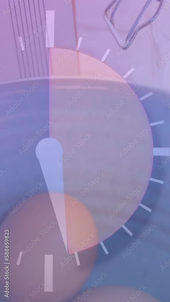Poster Animation of clock over timer and eggs