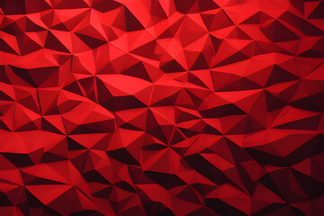 Red Abstract Background Low Poly