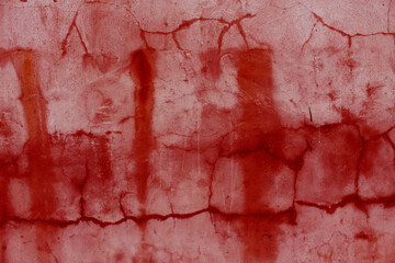 Scary Bloody Red Wall Background. Horror and Creepy Concept