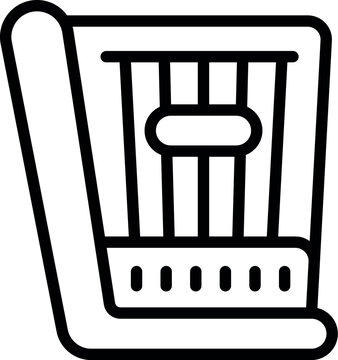 black line art harp instrument clip art preview