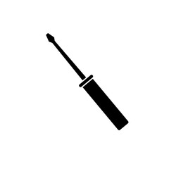 Screwdriver and wrench logo illustration on white