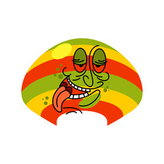 Rasta hat cartoon isolated. Vector illustration