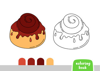 Coloring Book for Kids Bun Snail Page for Books Magazines Vector Illustration Template