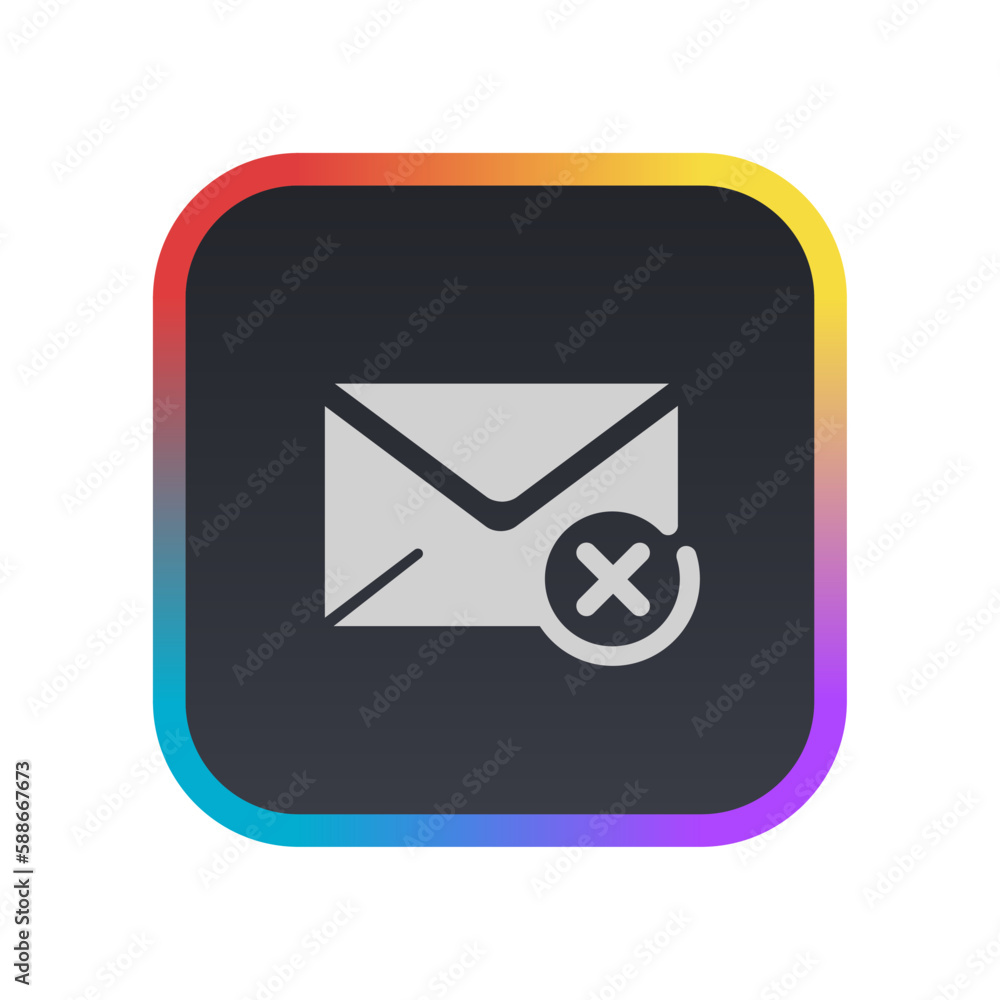 Sticker delete email - pictogram (icon)