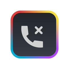 Fototapeta premium Disconnected Call - Pictogram (icon) 