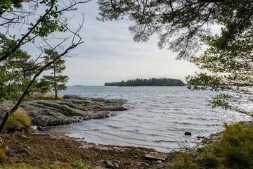 Coastal view of Kallahdenniemi, Vuosaari, Helsinki, Finland