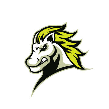 Horse mascot logo vector illustration