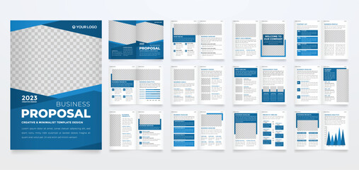 Fototapeta na wymiar minimalist brochure template with modern concept and minimalist layout use for business profile and product catalog