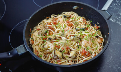spaghetti mit Meeresfrüchte Spaghetti Frutti di Mare