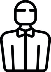 Boxing referee icon outline vector. Fight club. Arena audience