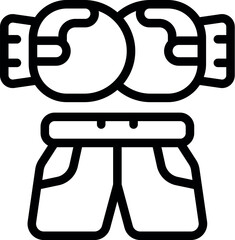 Club shorts icon outline vector. Boxing fighter. Champion box