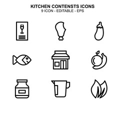 kitchen contents icon or logo isolated sign symbol vector illustration - Collection of high quality black style vector icons 
