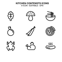 kitchen contents icon or logo isolated sign symbol vector illustration - Collection of high quality black style vector icons 
