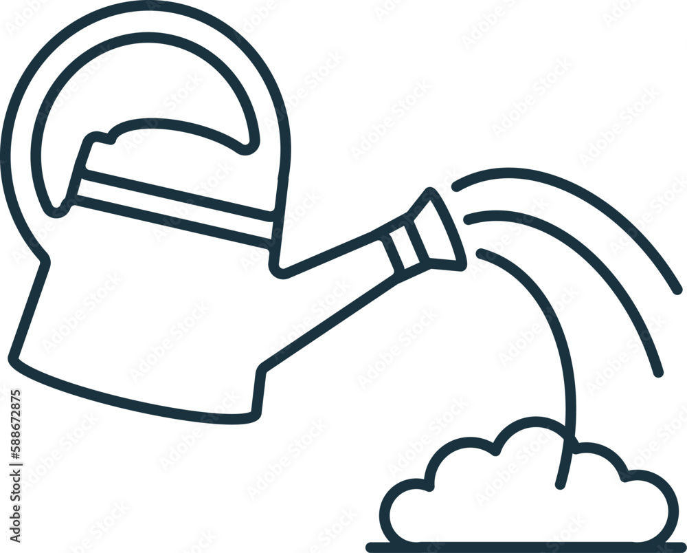 Poster watering can line icon. monochrome simple watering can outline icon for templates, web design and in