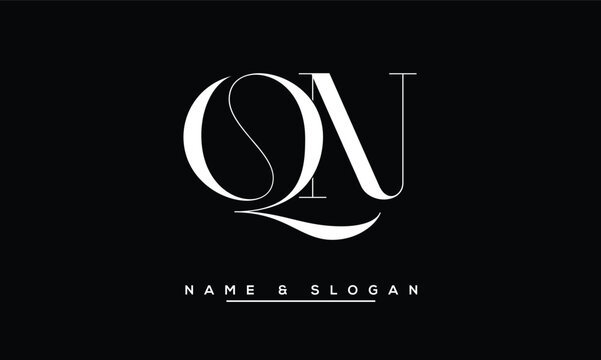 QN,  NQ,  Q,  N  Abstract  Letters  Logo  Monogram