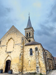 Fototapeta na wymiar Traditional Cathedral building in Chevreuse, France