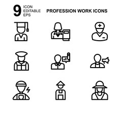 work profession icon or logo isolated sign symbol vector illustration - Collection of high quality black style vector icons 