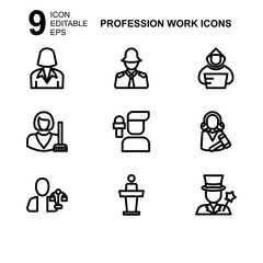 work profession icon or logo isolated sign symbol vector illustration - Collection of high quality black style vector icons 