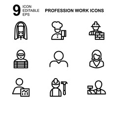 work profession icon or logo isolated sign symbol vector illustration - Collection of high quality black style vector icons 