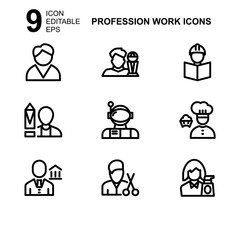 work profession icon or logo isolated sign symbol vector illustration - Collection of high quality black style vector icons 