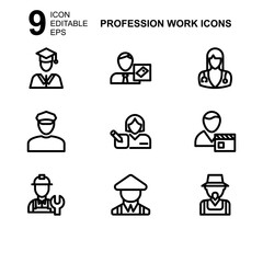 work profession icon or logo isolated sign symbol vector illustration - Collection of high quality black style vector icons 
