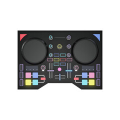 DJ Pad with colorful button, Property, birthday, party, for mockup template, Premium Quality, PNG, decoration,  3d, illustration, view render, hd, alpha background, format, new year