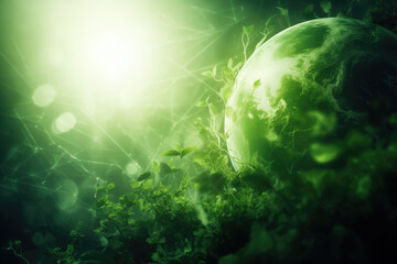 Obraz na płótnie Canvas Green Planet abstract environmental backgrounds 