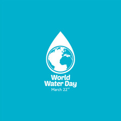 World Water day is observed every year on March 22, highlights the importance of freshwater. Vector