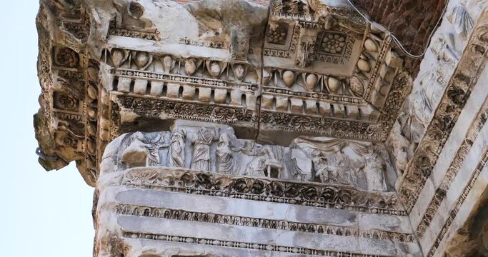 Detail from the Trajan's Forum (Foro di Traiano), Rome, Italy.