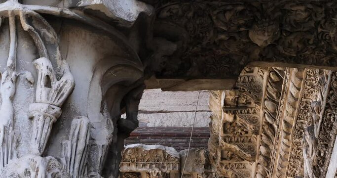 Detail from the Trajan's Forum (Foro di Traiano), Rome, Italy.