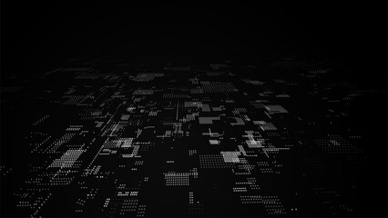 Future digital cyberspace. Sorting and analysis digital data. Vector technology matrix algorithm. Security storage data.