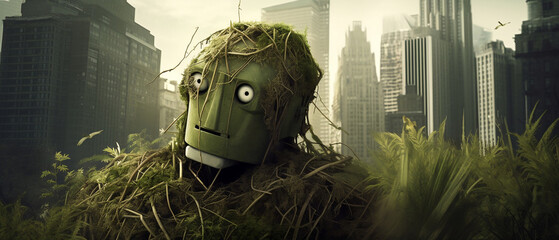 robot in apokalypse, Generative AI