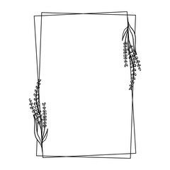Hand drawn floral frame illustration