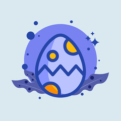 Egg flat illustration. Easter signs vector illustration.