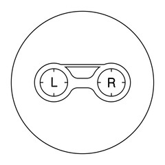 Eye lens vector linear icon