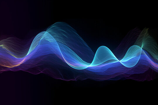 abstract blue wave, generative ai