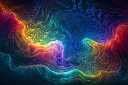 abstract fractal background, generative ai