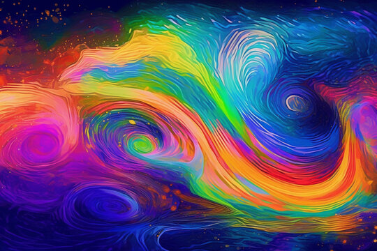 abstract rainbow background, generative ai