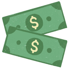 banknote cartoon crayon