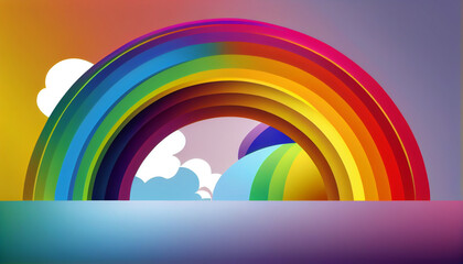 Generative AI, Rainbow Rhapsody: An Energetic and Playful Gradient Design