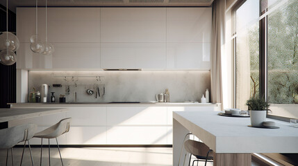 modern kitchen interior , AI-generated