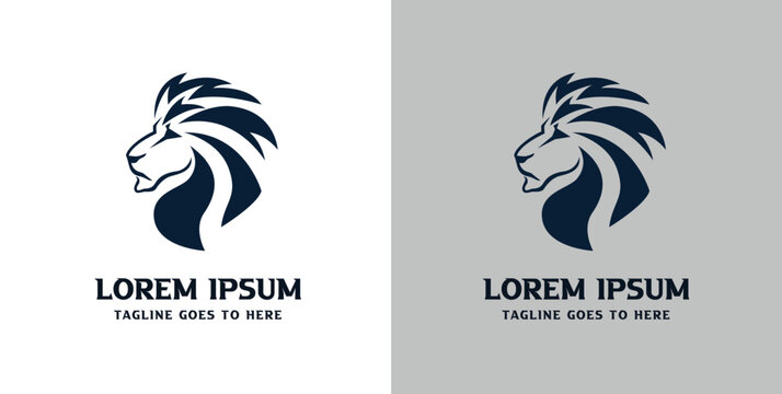 lion logo design vector template, mascot lion head