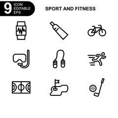 sport and fitness icon or logo isolated sign symbol vector illustration - Collection of high quality black style vector icons 
